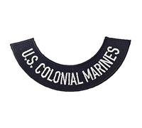 Super6props Aliens USCM US Colonial Marines Rocker Toppa ricamata termoadesiva (110 mm x 50 mm)