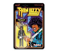 Super7 - Action figure di Phil Lynott dei Thin Lizzy (pelle nera) con accessorio, 9,5 cm, articoli classici da collezione e giocattoli rétro a tema rock