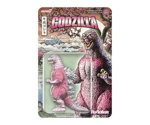Super7 - Reaction Figure Toho Godzilla '89 (Cherry Blossom Festival), action figure Toho Godzilla da 9,5 cm, giocattoli da collezione da film di mostri classico e retrò