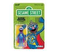 Super7 Sesame Street Super Grover - Action figure di Sesame Street da 9,5 cm con