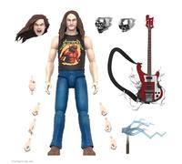 Super7 ULTIMATES! Super7 - Action Figure di Cliff Burton (Superhero Poster) da 18 cm, con accessori, oggetti da collezione heavy metal e giocattoli retrò