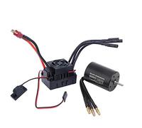 Supera Hobby 3650 Motore senza spazzole 60A ESC set impermeabile nero per 1/10 Auto RC (2300kv)