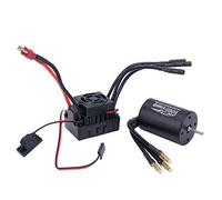 Supera Hobby 3650 Motore senza spazzole 60A ESC set impermeabile nero per 1/10 Auto RC (3100kv)