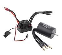 Supera Hobby 3650 Motore senza spazzole 60A ESC set impermeabile nero per 1/10 Auto RC (3900KV)