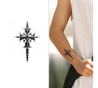 Superare le spine | Adesivi per tatuaggi a base di erbe per il braccio - Resistenti al colore, antiriflesso, impermeabili, durano 2 settimane, tatuaggi finti(2pcs)