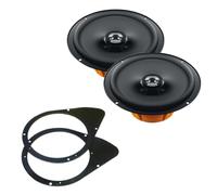 Superauto hi-fi Coppia di Casse Coassiali DCX 165 Altoparlanti 2 vie 16 cm+ Supporti casse Compatibili con FIAT 500 dal 2008 Per Sportelli Posteriori