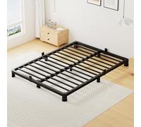 Superay Struttura letto da 10 cm, a basso profilo, piattaforma in metallo resistente con gambe angolari rotonde, base per materasso robusto, senza bisogno di molle, facile da montare, senza rumore