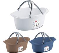 Superbacinella Ovale Stella Bacinella con Manico Resistente Colori Assortiti