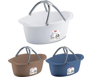 Superbacinella Ovale Stella Bacinella con Manico Resistente Colori Assortiti
