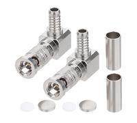 Superbat Adattatore ad angolo micro BNC HD, 2 pezzi: per cavo coassiale Belden 1855A, SDI, HD-SDI, sistema di videocamere