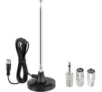 Superbat Antenna FM per ricevitore stereo - Base magnetica telescopica FM Radio Antenna con cavo di prolunga da 3 m per Home Theater System Tuner