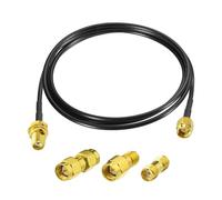 Superbat Cavo di prolunga antenna WiFi SMA ALSR100 da 2 m maschio a femmina, con kit adattatore SMA da 3 pezzi per router 4G LTE, antenna GPS 4G 5G, modem gateway, dongle USB RTL-SDR, dispositivo FPV