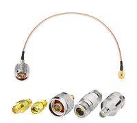 Superbat Cavo N SMA 15CM RG316 Cavo Di Estensione Antenna WiFi + Kit Di 5 Pezzi Adattatori SMA Verso N Maschio/Femmina 50Ohm Per Router Applicazioni Radio Bidirezionali 4G LTE