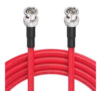 Superbat Cavo SDI 3G/6G/12G 5m Cavo Audio Digitale BNC Maschio a Maschio Belden 1694A 75 Ohm Rosso per Telecamere e Attrezzature Video, Supporta HD-SDI/3G-SDI/4K/8K(2 pezzi)
