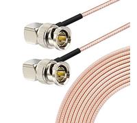 Superbat Cavo SDI 3G HD 3m Cavo SDI Sottile RG179 Patch BNC Due Maschio ad Angolo Retto 75 ohms Per Analizzatore Oscilloscopio Telecamere HD-SDI Audio Video Camera(1 Pezzo)