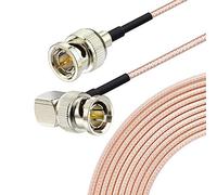 Superbat Cavo SDI 3G HD 50cm Cavo SDI Sottile RG179 Patch BNC Maschio a Maschio ad Angolo Retto 75 ohms Per Analizzatore Oscilloscopio Telecamere HD-SDI Audio Video Camera(1 Pezzo)