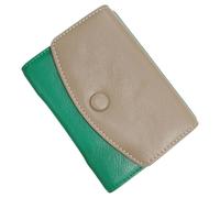 Superbia Piccolo multi colore morbido PU portafoglio porta carte, 6 slot per carte, contanti e portamonete con confezione regalo, Verde-tortora, Moderno