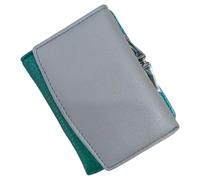 Superbia Portafoglio da donna in pelle PU, multicolore, 6 scomparti per carte, chiusura bi-fold con scatola regalo, Taupe-verde, S, Casual