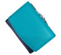 Superbia Portafoglio da donna in pelle PU, multicolore, 6 scomparti per carte, chiusura bi-fold con scatola regalo, verde-nero, S, Casual