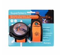 Superbikero Braccialetti Da Ciclismo Con Specchietto Retrovisore E Freccia Duo Orange