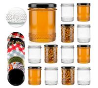 SUPERBUTELKI.PL 40 barattoli per conserve con bordo da 400 ml, per miele, marmellata, scorte e polline di fiori