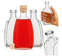 SUPERBUTELKI.PL - Bottiglie in vetro ASTERIA 500 ml con tappo - set 5 pezzi, bottiglie vuote per liquore, vino, oli, decorazioni