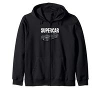 Supercar Cool Super Car Guy Sport Auto da corsa Gara Felpa con Cappuccio