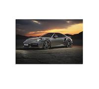 Supercar - Poster Porsche 911 Turbo S su tela con stampa artistica da parete e da parete per la camera da letto della famiglia, 60 x 90 cm
