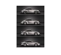 Supercar - Poster Porsche 911 Turbo su tela, decorazione da parete, per soggiorno, camera da letto, 40 x 60 cm