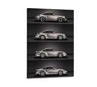 Supercar - Poster Porsche 911 Turbo su tela, decorazione da parete, per soggiorno, camera da letto, 60 x 90 cm
