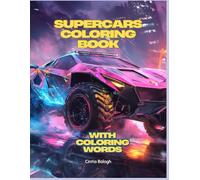 Supercars Coloring Book with coloring letters: Boy Coloring Book