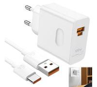 Supercharge Caricabatterie Rapido, Caricatore 100W per Honor con 6A Cavo USB C 1M per Honor Magic6 Lite 5 Lite V2 V3 400 200 Lite Smart 90 X6b X8b Pad X8a 9 X9