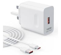SuperCharge USB da 100 W compatibile con Honor 400 300 200 100 90 Magic 7 6 5 4 Pro Lite V5 V3 Smart X7b X8a X8b X9b Pad 9 10 Spina caricabatterie rapido da parete per Huawei Mate 60 50 40 30 Pro con