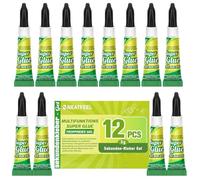 Supercolla gel extra forte - 12 × 3 g Super colla impermeabile e trasparente, veloce - per tutto il legno, plastica, scarpe, porcellana, modellismo - per riparazioni in casa, officina e fai da te