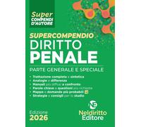 Supercompendio di diritto penale 2026 [Paperback] [Mar 23, 2026] aa.vv.