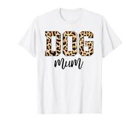 Supercute per i Fan dei Cuccioli con Stampa Leopardata Cane Mamma Maglietta