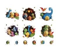 SUPERDANT 12 Pezzi Carta Trasferimento Termico Dinosauri 3D Colorati Adesivi da Stiro Pterosauri Toppe a Caldo Triceratopi Applique Decorazione Fai da Te per Vestiti Magliette Cuscini