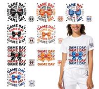 SUPERDANT 18 Pezzi Trasferimento Tessile Termoadesivo Rugby e Farfalla Patch Termoadesive Grandi e Piccole Carta Trasferimento per Tessile Pressa Calore per Maglie Squadre Sportive
