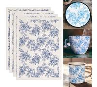 SUPERDANT 4 pz. Rose Cluster Ceramica Carta per Trasferimento di Argilla Palla di Fiori Adesivi Trasferimento Decalcomanie Ceramica Trasferimenti per Porcellana arte