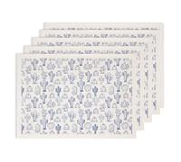 SUPERDANT 5 Fogli Carta Trasferimento Underglaze Cactus Blu Design Cactus e Piante 52x37cm Decalcomania Ceramica Scivolabile Ad Acqua Ritagliabile per Vasellame Fatto a Mano Blu