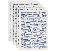 SUPERDANT 5PCS Trasferimenti Sottosmalto Pesci Del Lago Per Ceramica Adesivi Transfer Blu Decalcomanie Ceramiche Trasferimenti Soprasmalto Decorativi Scivolo Acqua