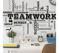 SUPERDANT Adesivi Murali Per Il Teamwork Con Citazioni Ispirazionali Testo Decorativo Vinile Autoadesivo Nero Per Ufficio Aula Soggiorno Sala Conferenze