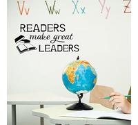 SUPERDANT Adesivo da Parete 1 Foglio Lettori da Diventano Grandi Leader Adesivi Muro Ispiratore Citazione Motivazionale Adesivo Muro Decorativo in Vinile Decorazione Angolo Lettura Libreria 57x26cm