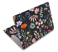 SUPERDANT Adesivo per Computer Portatile 3 Pezzi Fiori Morandi con Dimensione Universale 38x27 cm Disaccoppiabile PVC Protezione e Personalizzazione per Computer Portatile 12 13 14 15.6 Pollici