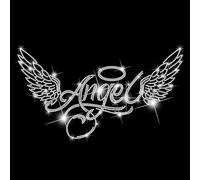 SUPERDANT Ali D'Angelo Strass Termoadesivi Ali D'Angelo Adesivi Termoadesivi In Cristallo Ali D'Angelo Decalcomanie Termoadesive con Strass Scintillanti Toppe per Maglietta