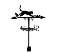 SUPERDANT Banderuola Segnavento di Gatto e Topo Segnavento Vento da Metallo Banderuola da Nero Da Giardino Direzione Del Vento Decorazione Esterna per la fattoria del giardino