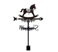 SUPERDANT Banderuola Vento A Forma di Cavallo A Dondolo per Segnavento da Metallo A Forma di Pony Traforato Banderuola Segnavento da Tetto Animale per Capannoni Indicatore di Direzione per Fattoria