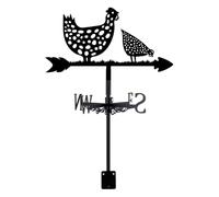 SUPERDANT Banderuola Vento Gallo Pollo Maculato Segnavento da Metallo Direzione Del Vento Banderuole Segnavento Nero Segnali per Tetto Fattoria Esterno Magazzino Giardino