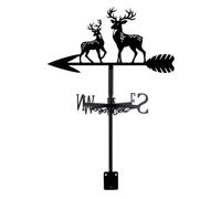 SUPERDANT Banderuola Vento Sika Deer Segnavento da Metallo Cervo Banderuola Segnavento da Tetto Strumento di Misurazione Del Vento per Esterni Indicatore Della Direzione In Ferro