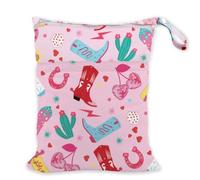SUPERDANT Borsa impermeabile per nuoto, spiaggia, piscina, riutilizzabile, organizer da viaggio con 2 scomparti con cerniera, grande capacità, 36 x 30 cm, Rosa cowboy, 36x30cm, Cowboy